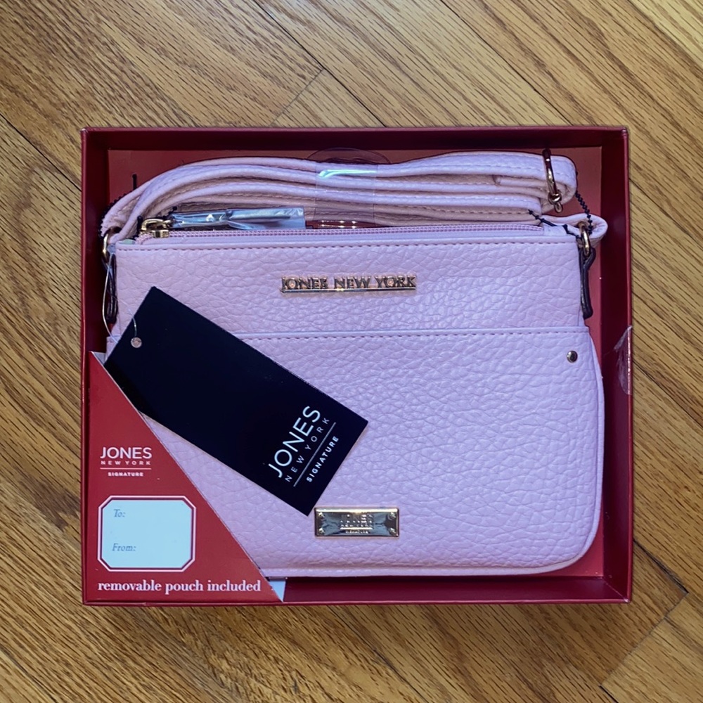 Jones New York Women’s Vegan Leather Pink Crossbody